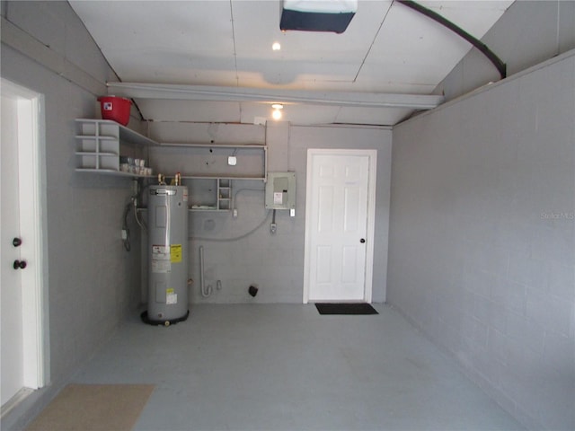 4940 Rosedale Ln, Holiday, FL 34690 - interior space with electric panel and electric water heater