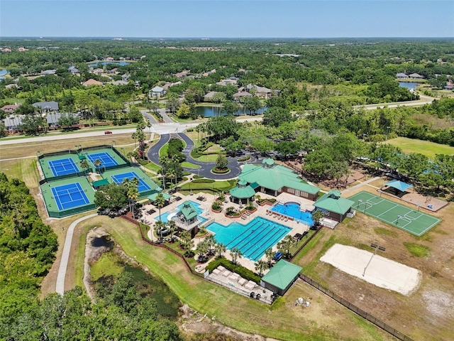 19129 Lake Audubon Dr, Tampa, FL 33647 - bird's eye view featuring a water view