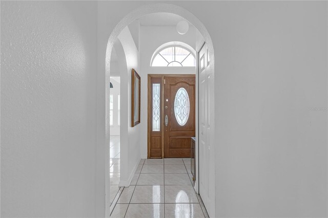 4617 Horseshoe Pick Ln, Valrico, FL 33594 - entrance foyer featuring arched walkways and baseboards