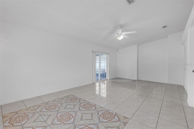 4617 Horseshoe Pick Ln, Valrico, FL 33594 - empty room with ceiling fan and light tile patterned floors