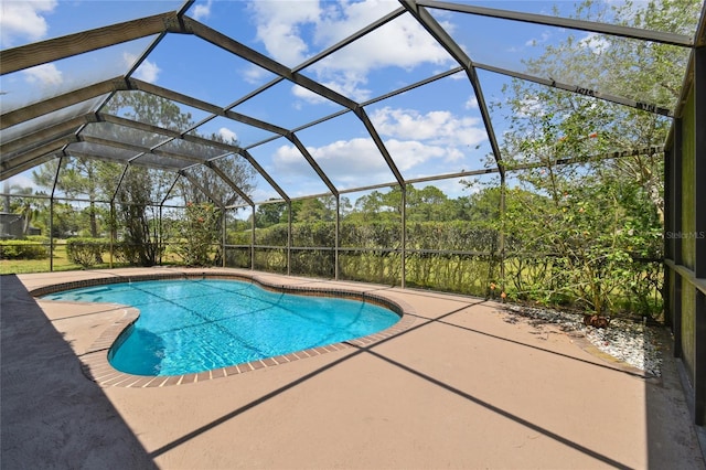 outdoor pool with a patio