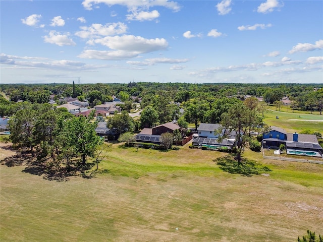 aerial view with a residential view