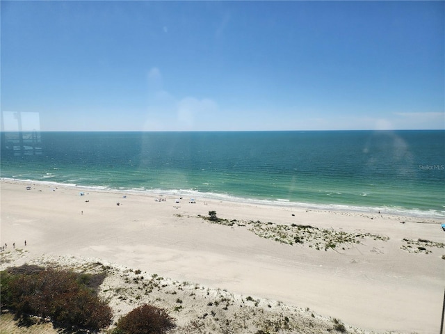 water view with a view of the beach
