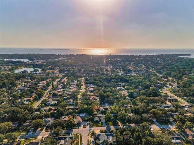 833 Lakeside Ter, Palm Harbor, FL 34683 - aerial view at dusk featuring a water view