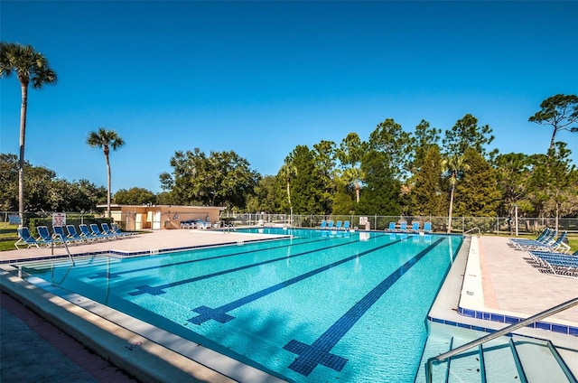 833 Lakeside Ter, Palm Harbor, FL 34683 - community pool with fence and a patio area