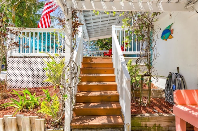 view of stairs