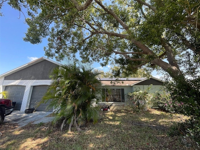 view of single story home
