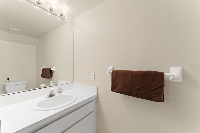 2373 Hounds Trl, Palm Harbor, FL 34683 - half bathroom with vanity, toilet, and visible vents