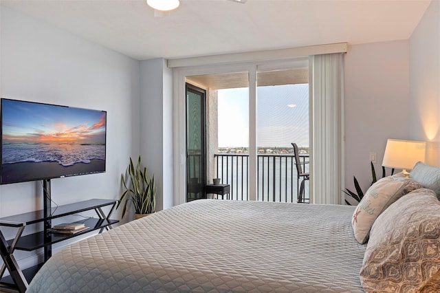 bedroom with access to outside