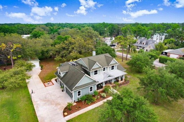 18929 Crescent Rd, Odessa, FL 33556 - aerial view of property and surrounding area featuring a heavily wooded area