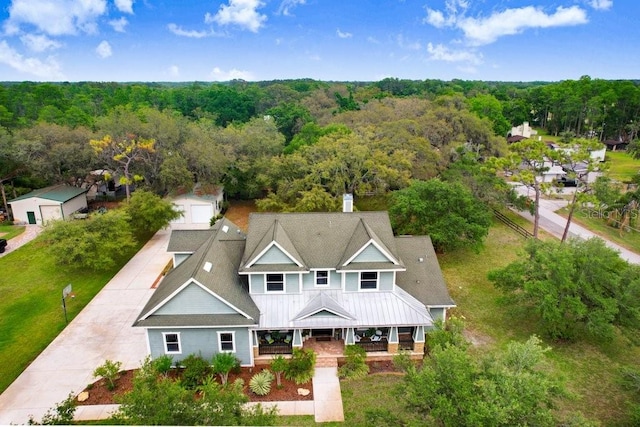 18929 Crescent Rd, Odessa, FL 33556 - view from above of property with a heavily wooded area