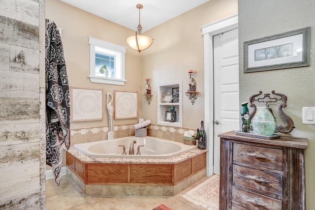 18929 Crescent Rd, Odessa, FL 33556 - bathroom with tile patterned flooring and a garden tub