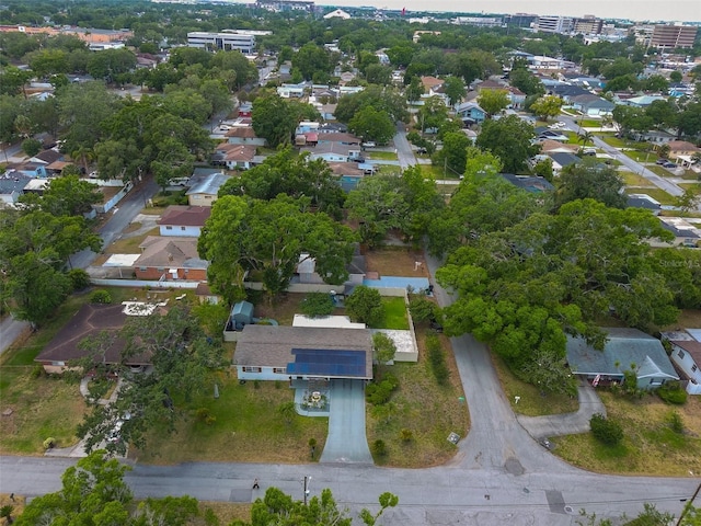 drone / aerial view with a residential view