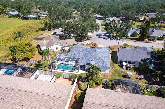 birds eye view of property featuring a residential view