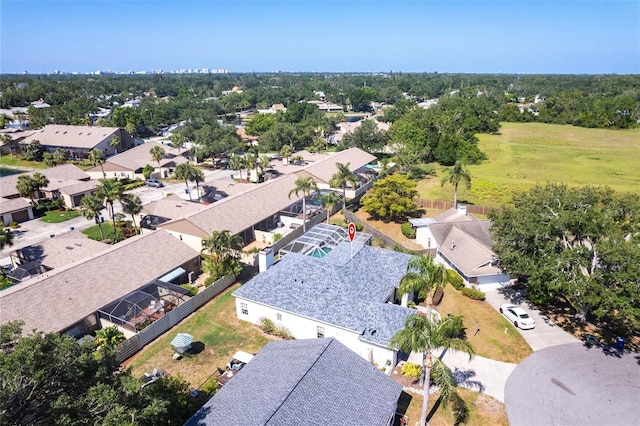 aerial view featuring a residential view