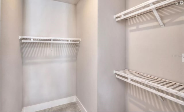 view of walk in closet