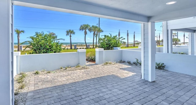 view of patio / terrace with fence