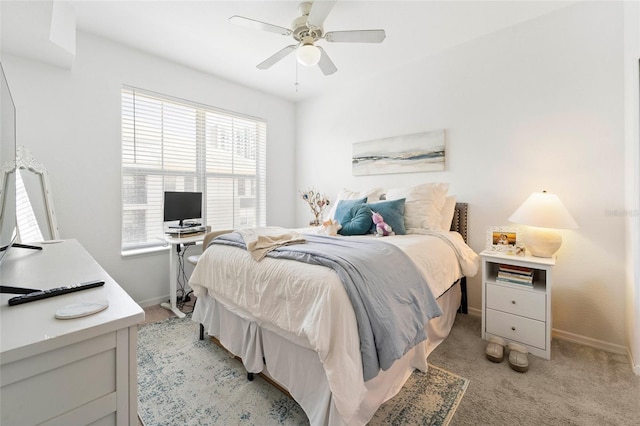 700 S Harbour Island Blvd Unit 342, Tampa, FL 33602 - bedroom with light carpet, baseboards, and ceiling fan