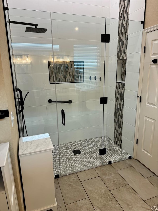 1747 Wood Brook St, Tarpon Springs, FL 34689 - bathroom featuring a shower stall