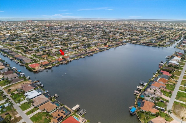 1109 SW 44th St, Cape Coral, FL 33914 - aerial overview of property's location featuring a nearby body of water and nearby suburban area