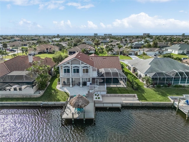 1109 SW 44th St, Cape Coral, FL 33914 - aerial perspective of suburban area with a large body of water