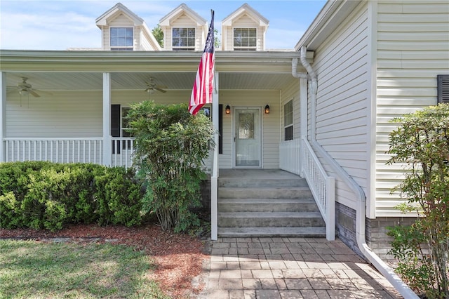 7165 Crk 655, Bushnell, FL 33513 - entrance to property with ceiling fan and covered porch