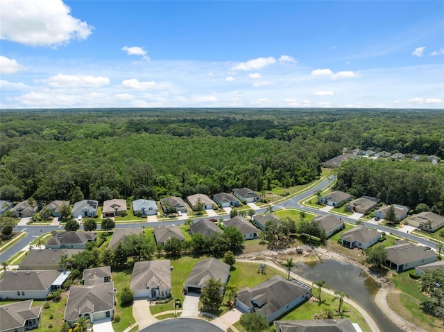 11220 Godwit Ct, New Port Richey, FL 34654 - aerial view of property's location featuring a forest, nearby suburban area, and a large body of water