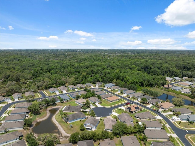 11220 Godwit Ct, New Port Richey, FL 34654 - aerial overview of property's location featuring a heavily wooded area, nearby suburban area, and a large body of water