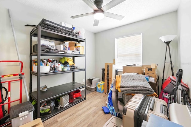 storage with ceiling fan