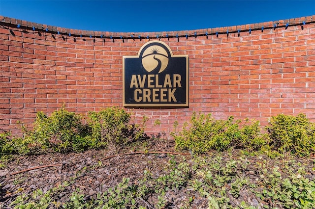 view of community sign