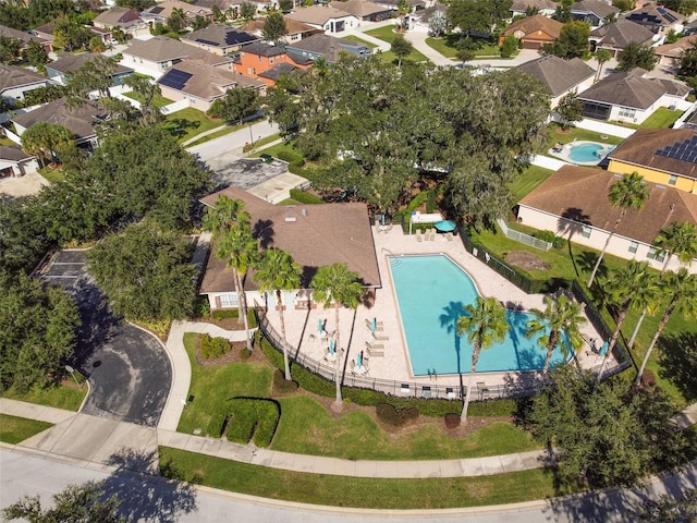 drone / aerial view featuring a residential view