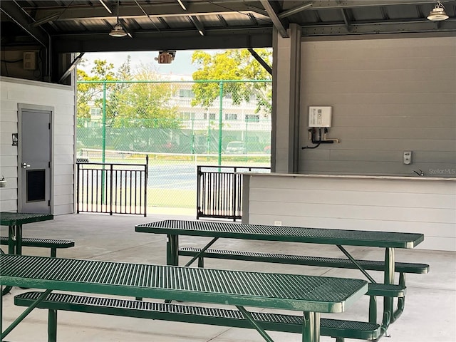 exterior space featuring fence