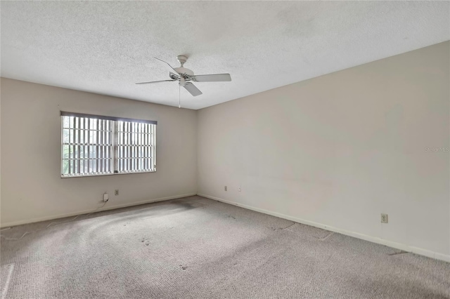 14615 Daybreak Dr, Lutz, FL 33559 - spare room with carpet, a ceiling fan, and a textured ceiling