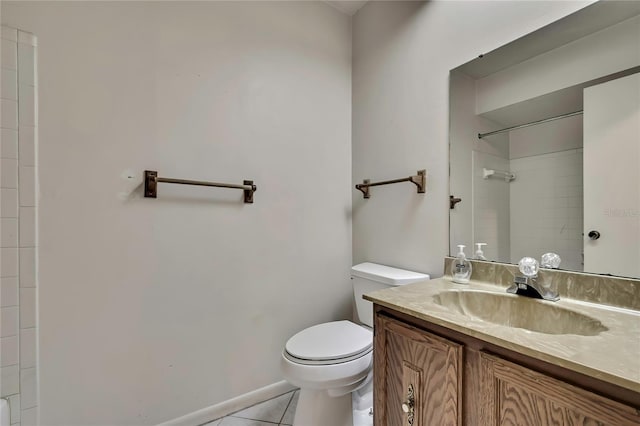 14615 Daybreak Dr, Lutz, FL 33559 - full bathroom featuring vanity, tile patterned floors, and a shower