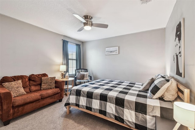 10148 Rose Petal Pl, Riverview, FL 33578 - bedroom featuring visible vents, carpet flooring, and ceiling fan