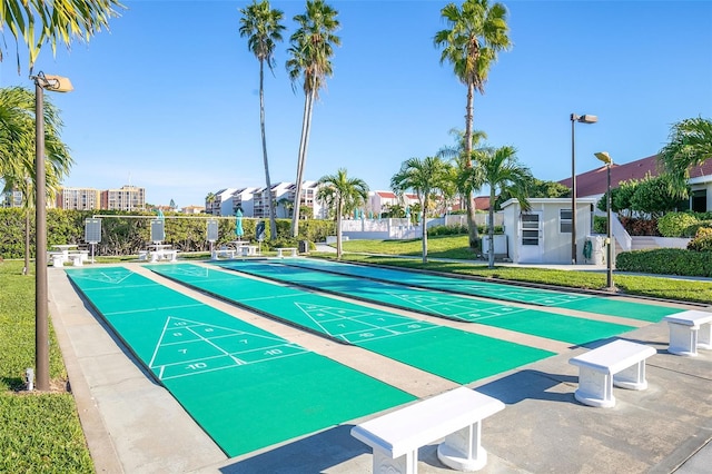 surrounding community with shuffleboard