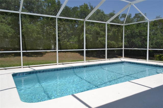 pool featuring a patio and a lanai