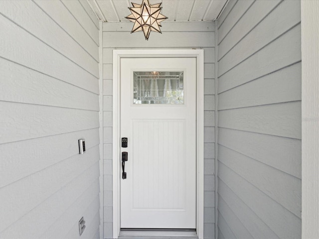 view of doorway to property