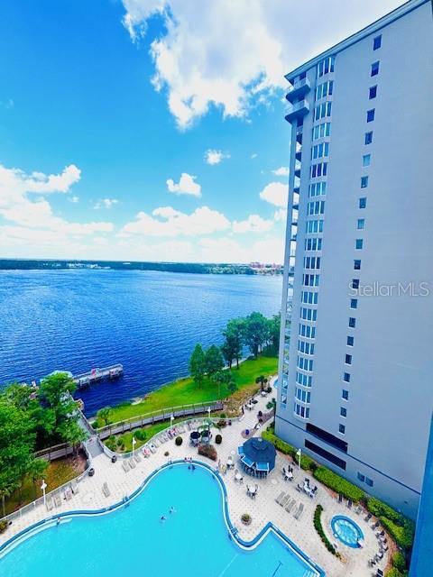 13415 Blue Heron Beach Dr Unit 1006, Orlando, FL 32821 - aerial view featuring a water view