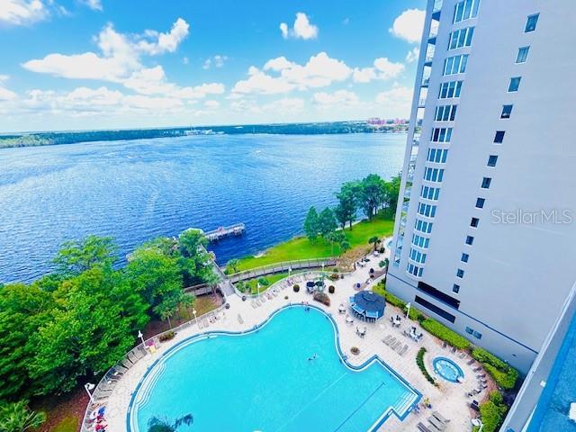 13415 Blue Heron Beach Dr Unit 1006, Orlando, FL 32821 - drone / aerial view featuring a water view