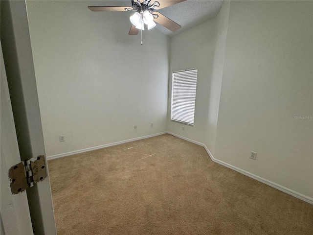 6405 Osprey Lake Cir, Riverview, FL 33578 - empty room featuring baseboards, light carpet, and ceiling fan