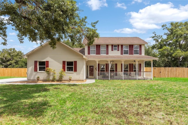 2512 Rustic Oaks Dr, Lutz, FL 33559 - colonial house with ceiling fan