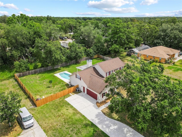 2512 Rustic Oaks Dr, Lutz, FL 33559 - aerial view of property and surrounding area featuring a forest