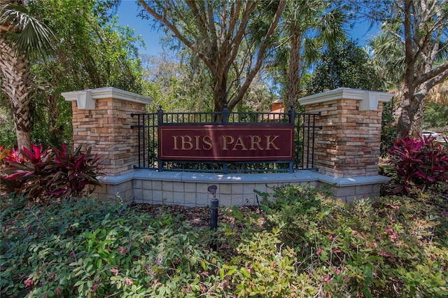 view of community sign