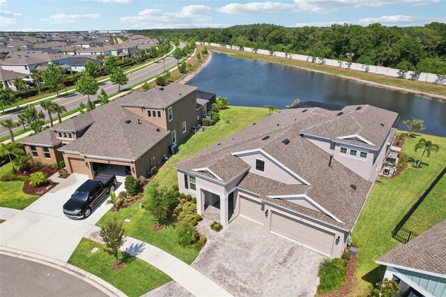 5477 Wayfarer Ave, Apollo Beach, FL 33572 - aerial perspective of suburban area featuring a nearby body of water