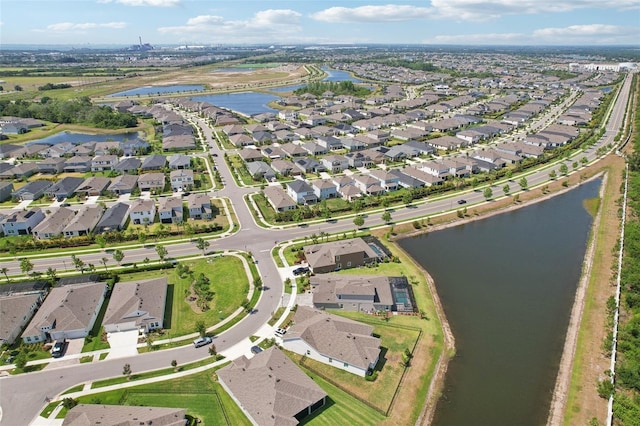 5477 Wayfarer Ave, Apollo Beach, FL 33572 - aerial view of property's location featuring a nearby body of water and nearby suburban area