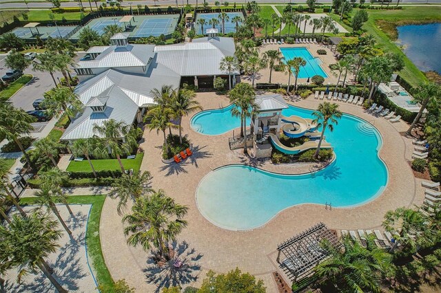 5477 Wayfarer Ave, Apollo Beach, FL 33572 - view of swimming pool featuring a water slide