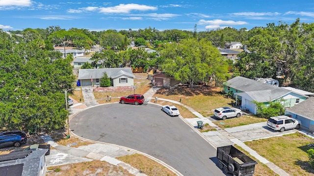 bird's eye view with a residential view