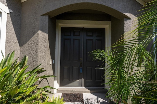 16637 Ashton Green Dr, Lutz, FL 33558 - entrance to property with stucco siding