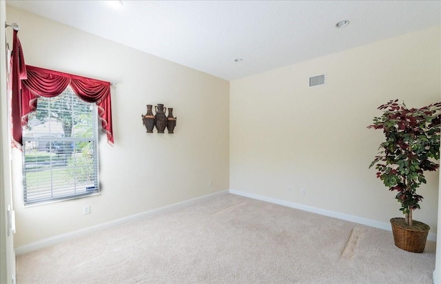 16637 Ashton Green Dr, Lutz, FL 33558 - empty room with baseboards, carpet, recessed lighting, and visible vents